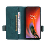 OnePlus Nord 2 (5G) Flip Case m. Stativfunktion & plånbok - grön