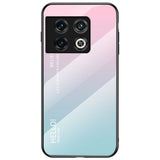 OnePlus 10 Pro Case m. Glas tillbaka - hej - blå / rosa