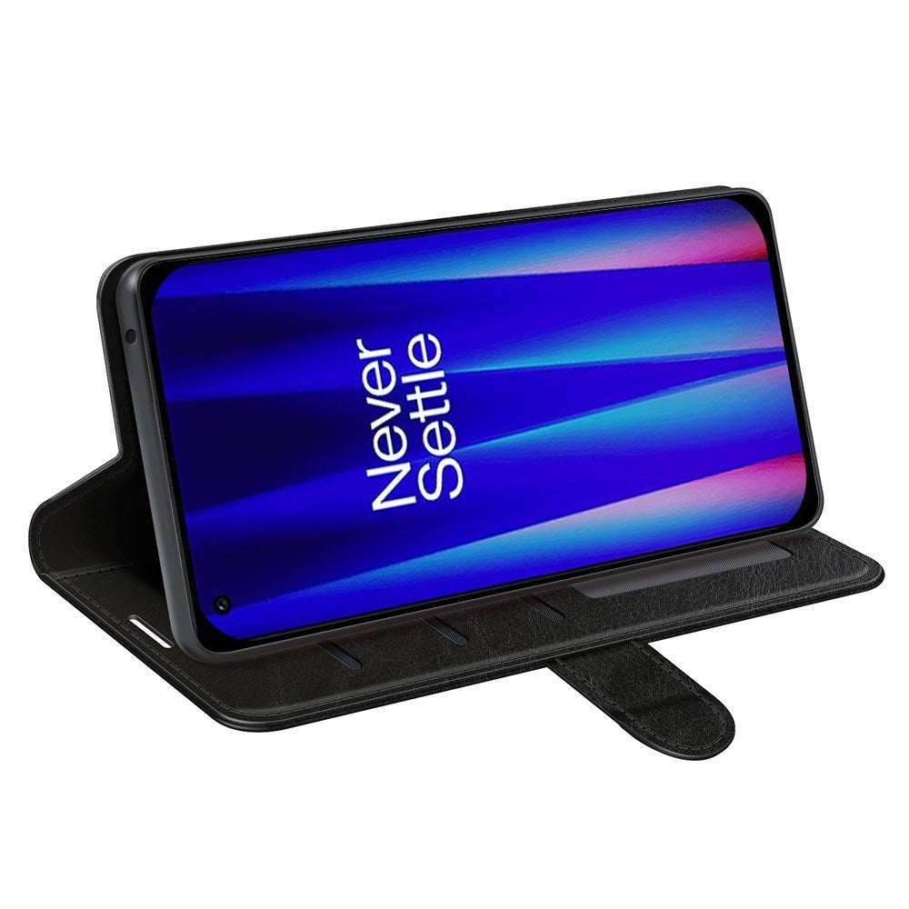 EIDERWOOD OnePlus Nord CE 2 (5G) Konstläder Flip Fodral m. Korthållare & Ställfunktion - Svart