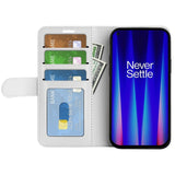 EIDERWOOD OnePlus Nord CE 2 (5G) Konstläder Flip Fodral m. Korthållare & Ställfunktion - Vit
