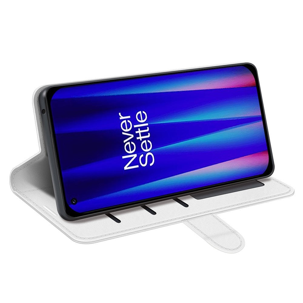 EIDERWOOD OnePlus Nord CE 2 (5G) Konstläder Flip Fodral m. Korthållare & Ställfunktion - Vit