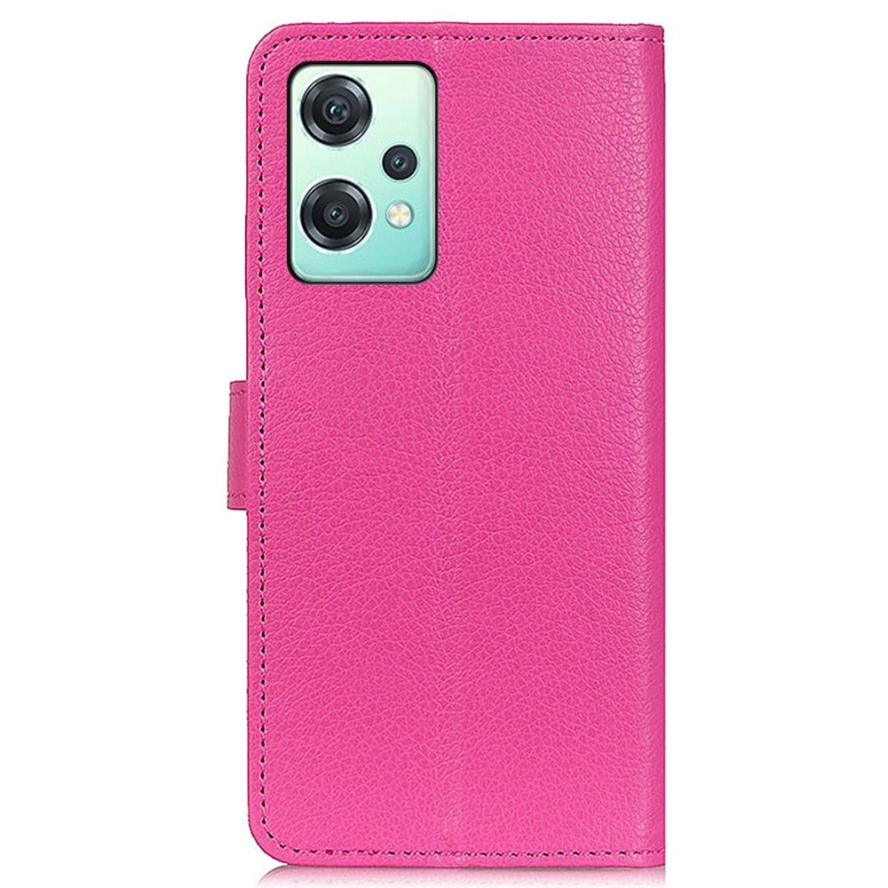 OnePlus Nord Ce 2 Lite (5G) Pu Litchi Leather Flip Case With Wallet & Stand Function - Pink