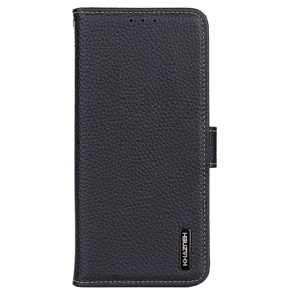 OnePlus Nord Ce 2 Lite (5g) KHAZNEH äkta läderflip Case - Black