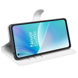 EIDERWOOD OnePlus Nord 2T (5G) Konstläder Flip Fodral m. Korthållare & Ställfunktion - Vit