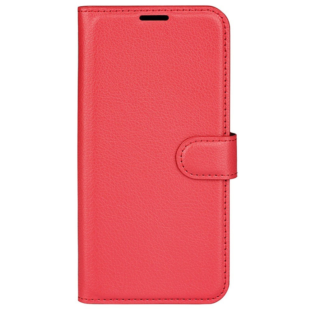EIDERWOOD OnePlus Nord 2T (5G) Konstläder Flip Fodral m. Korthållare & Ställfunktion - Röd