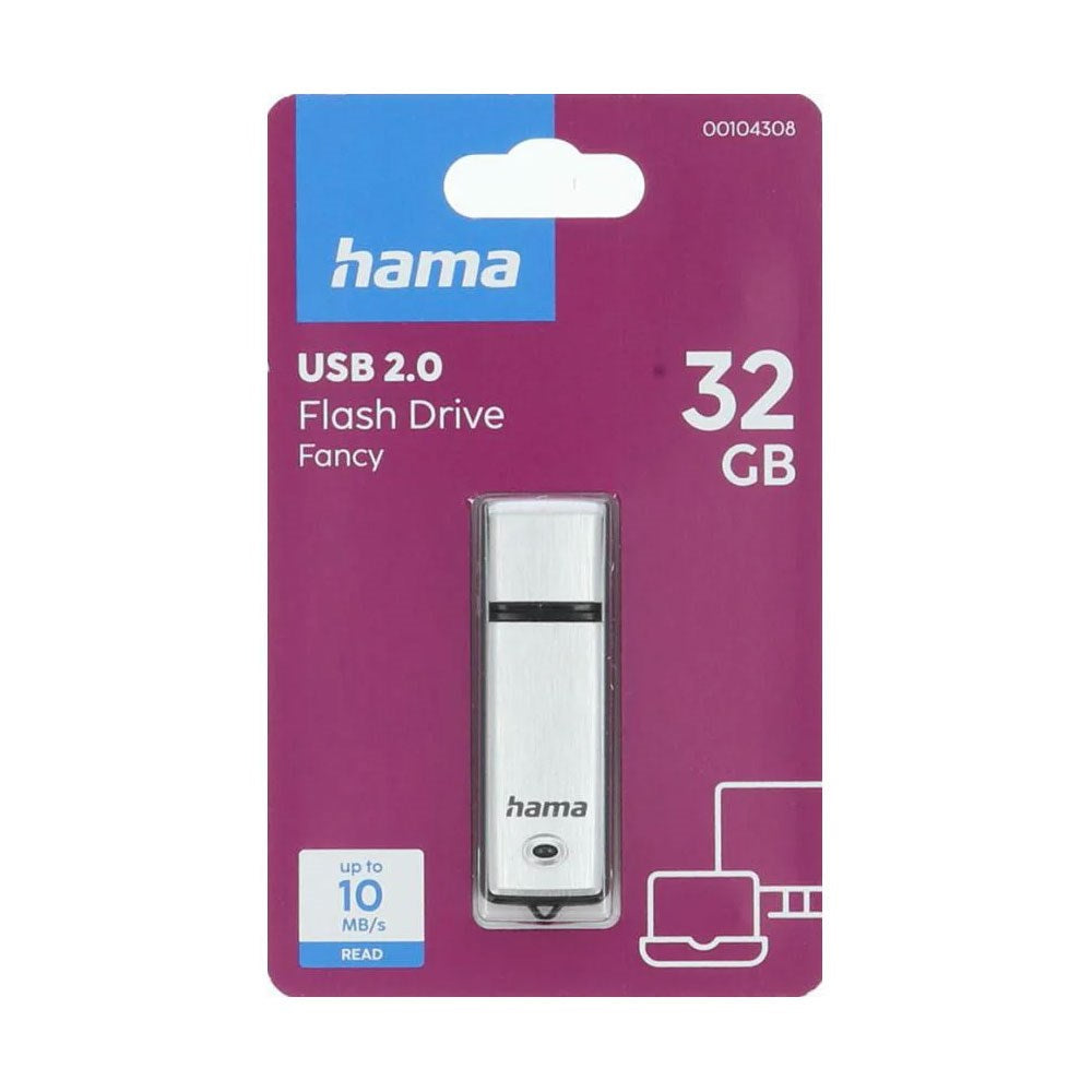 HAMA 32GB USB-Minne 2.0 - 10MB/s - Silver / Svart