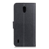 Nokia 1.3 Litchi Texture Leather Wallet Case - Svart