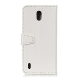 Nokia 1.3 Classic Leather Flip Case m. Stand & Card Holder - White