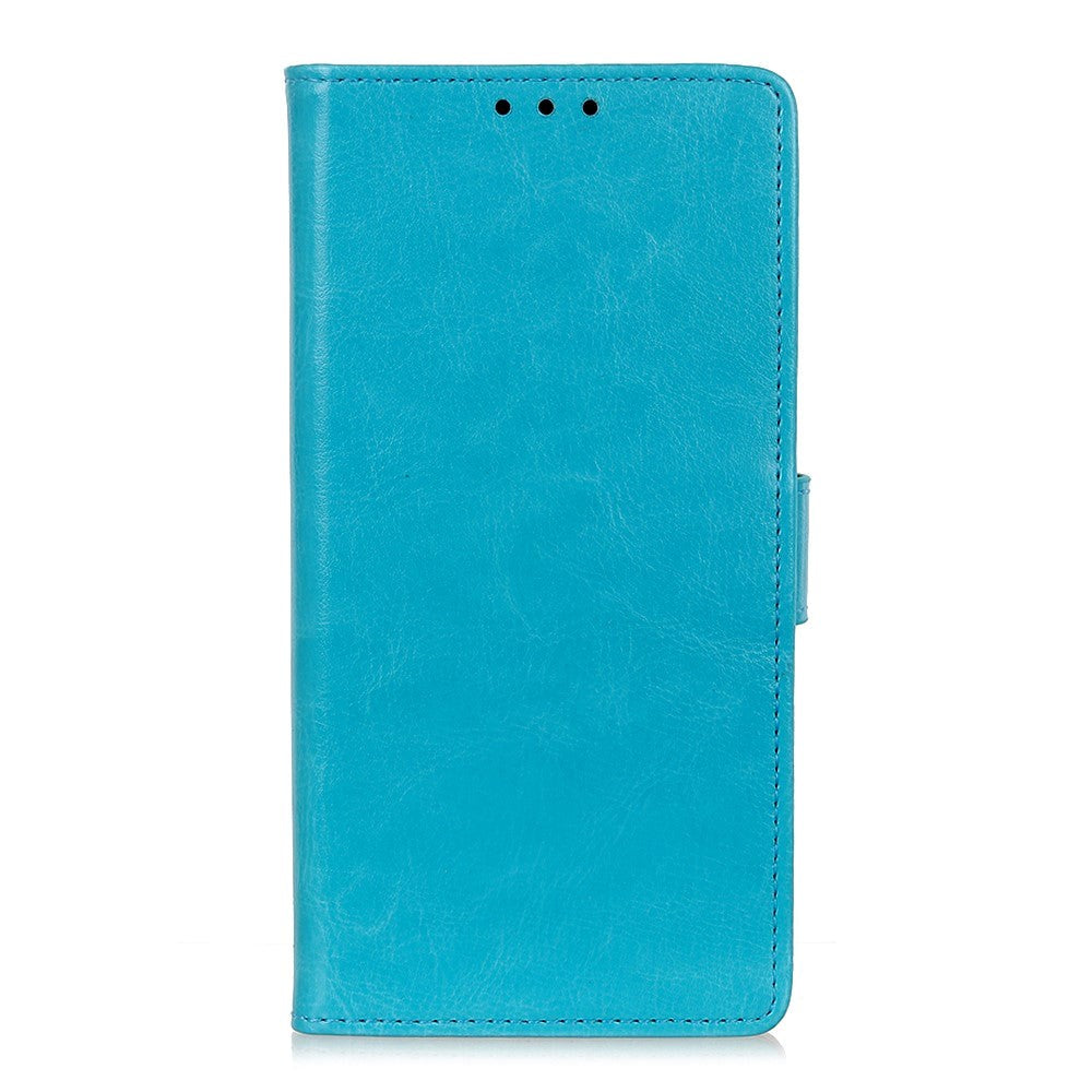 Nokia 1.3 Classic Leather Flip Case m. Stand & Card Holder - Cyan