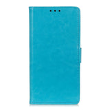 Nokia 1.3 Classic Leather Flip Case m. Stand & Card Holder - Cyan