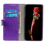 Nokia 1.3 Classic Leather Flip Case m. Stand & Card Holder - Purple