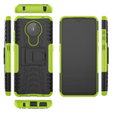 Nokia 5.3 Cool Tire Tough Case m. Stand - Svart / grönt