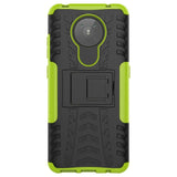 Nokia 5.3 Cool Tire Tough Case m. Stand - Svart / grönt