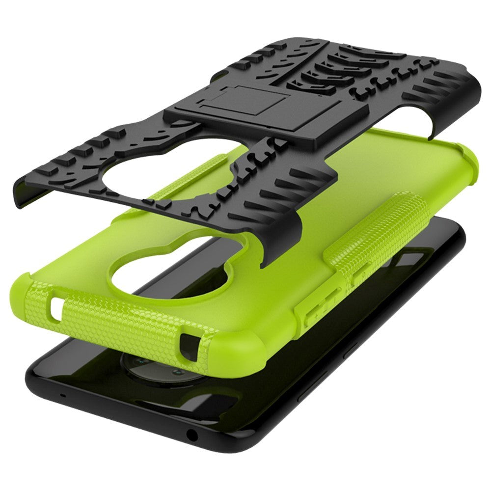 Nokia 5.3 Cool Tire Tough Case m. Stand - Svart / grönt