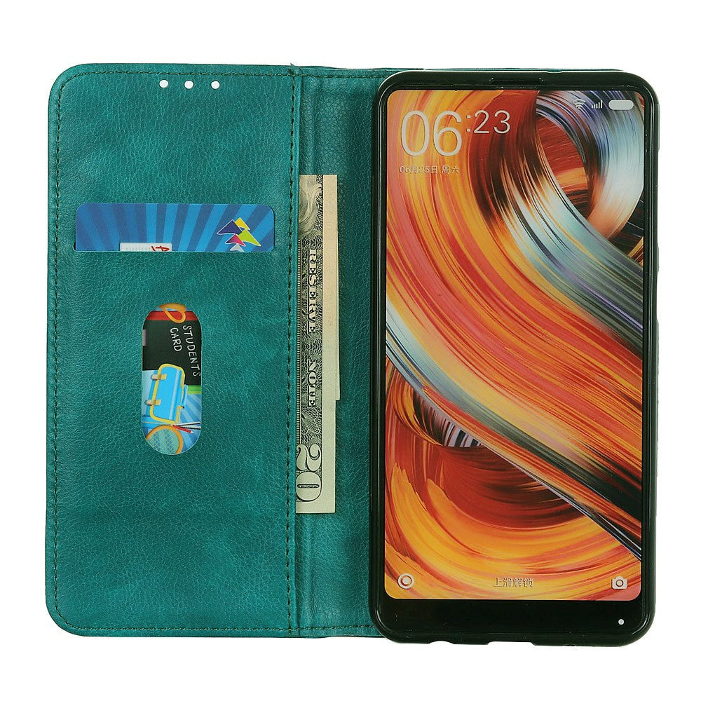 Nokia 3.4 Litchi Texture Leather Wallet Case - Green