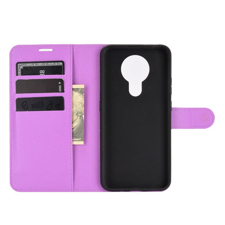 Nokia 3.4 Classic Leather Wallet Case - Purple