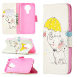 Nokia 3.4 Wallet Case - Elefant med paraply