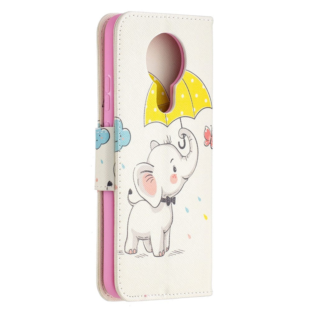 Nokia 3.4 Wallet Case - Elefant med paraply