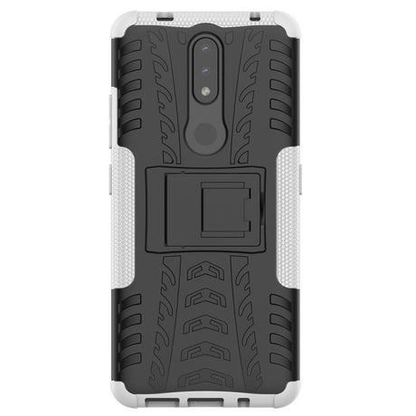 Nokia 2.4 Hybrid Tough Case m. Stativfunktion - Svart / Vit