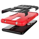 Nokia 2.4 Hybrid Tough Case m. Stativfunktion - Svart / röd