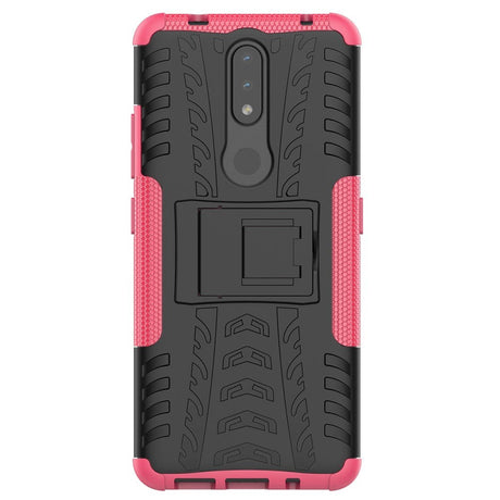 Nokia 2.4 Hybrid Tough Case m. Stativfunktion - Svart / rosa