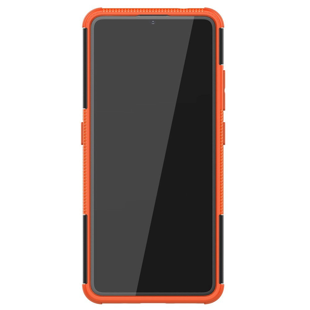Nokia 2.4 Hybrid Tough Case m. Stativfunktion - Svart / orange