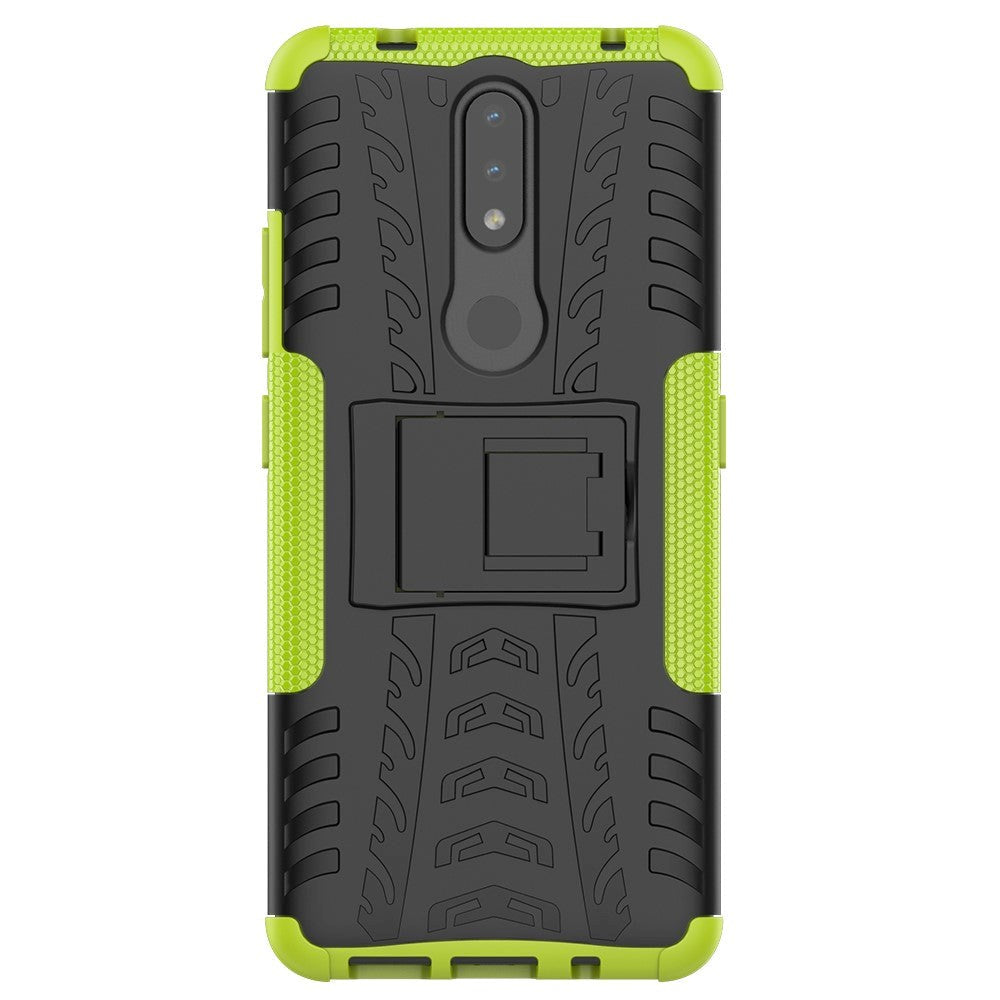 Nokia 2.4 Hybrid Tough Case m. Stativfunktion - Svart / grön
