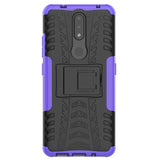 Nokia 2.4 Hybrid Tough Case m. Stativfunktion - Svart / lila