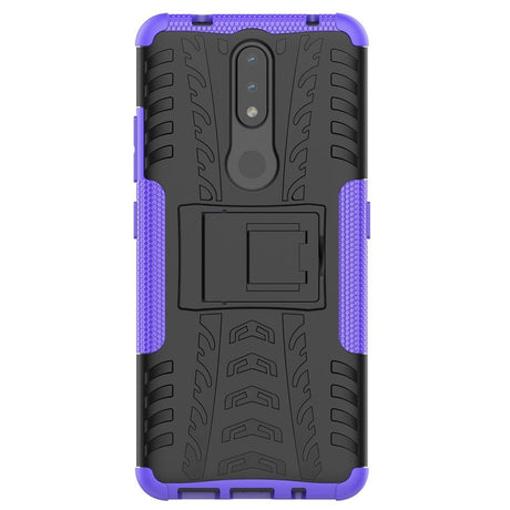 Nokia 2.4 Hybrid Tough Case m. Stativfunktion - Svart / lila