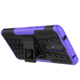 Nokia 2.4 Hybrid Tough Case m. Stativfunktion - Svart / lila