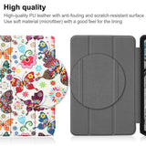 Nokia T20 Läderfodral m. Folding & Standing - fjärilar