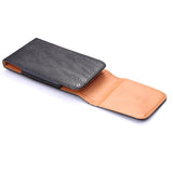 Universal Litchi Leather Flip Case for Smartphones Black - (Max. Telefon: 165 x 83 x 18 mm)