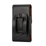 Universal Soft Pouch Leather Flip Case for Smartphones Black - (Max. Telefon: 165 x 83 x 18 mm)