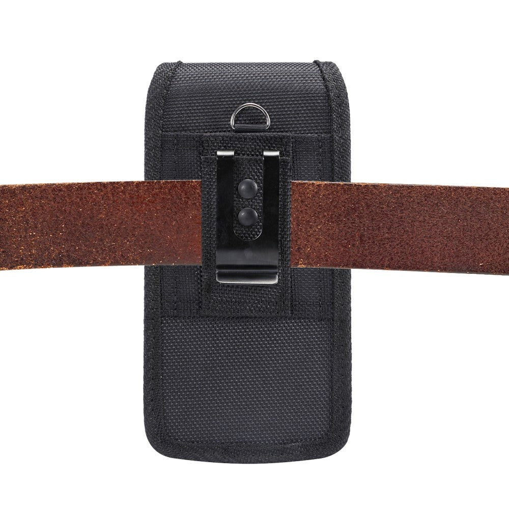 Universal Oxford Cloth Belt-fodral för telefon - Svart - (Max. Telefon: 165 x 80 x 15 mm)