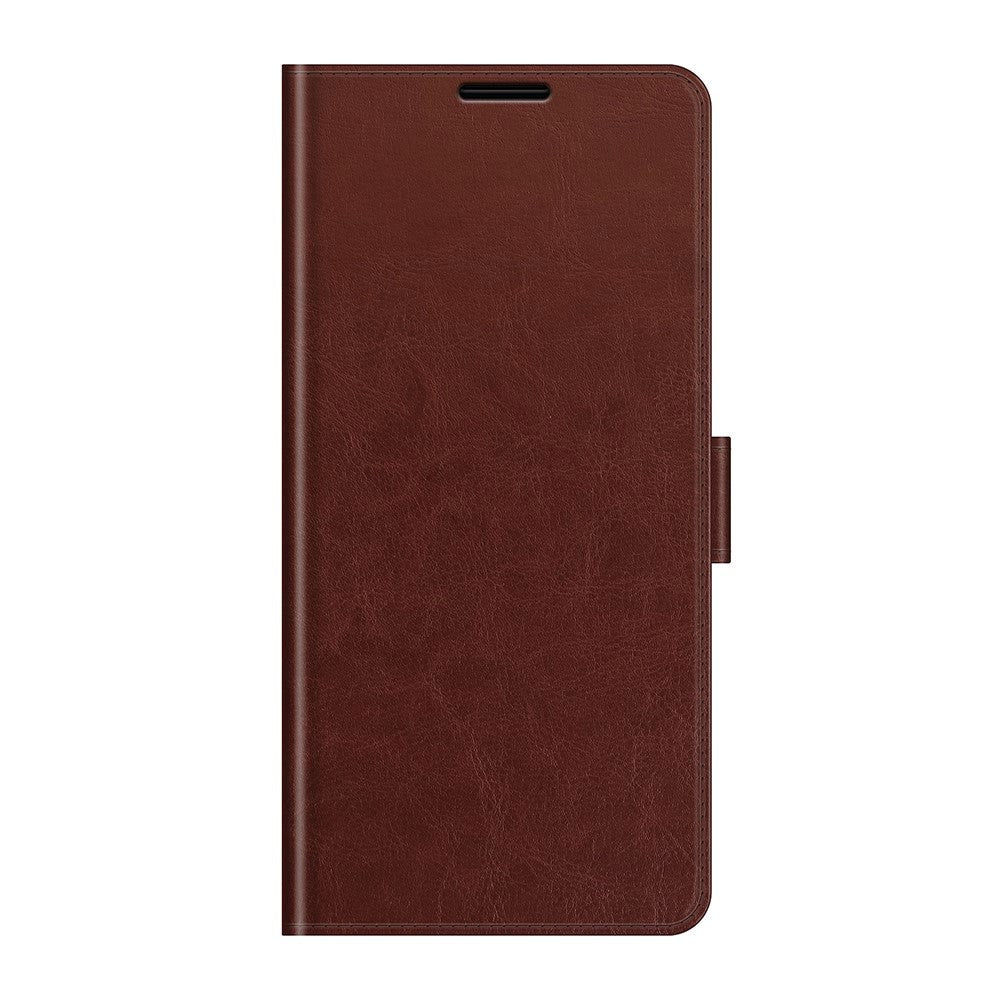 TCL 20 SE Glossy Leather Wallet Case - Brown