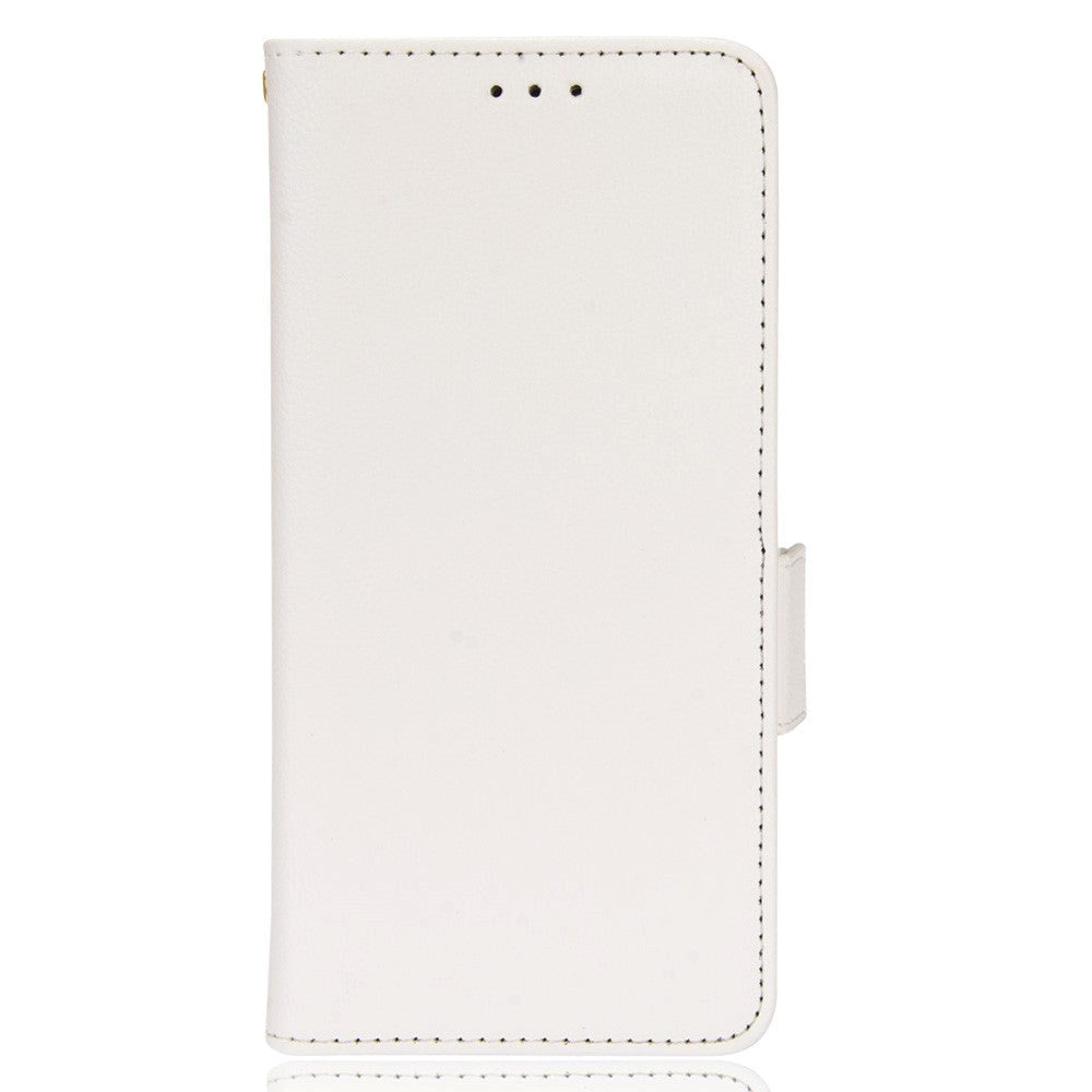 TCL 20L Ultra Litchi Leather Wallet Case - White