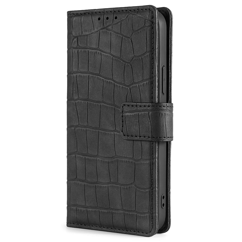 TCL 20L Crocodile Leather Wallet Case - Svart