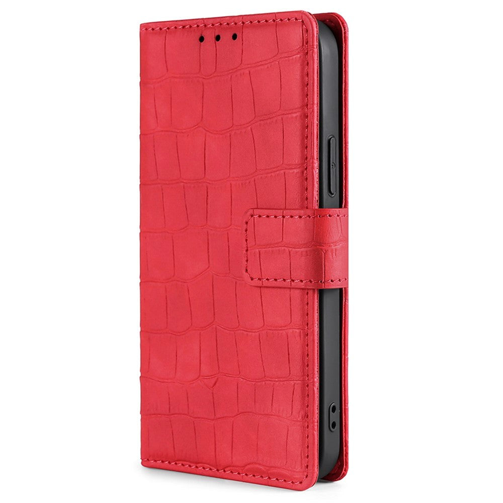 TCL 20L Crocodile Leather Wallet Case - Red