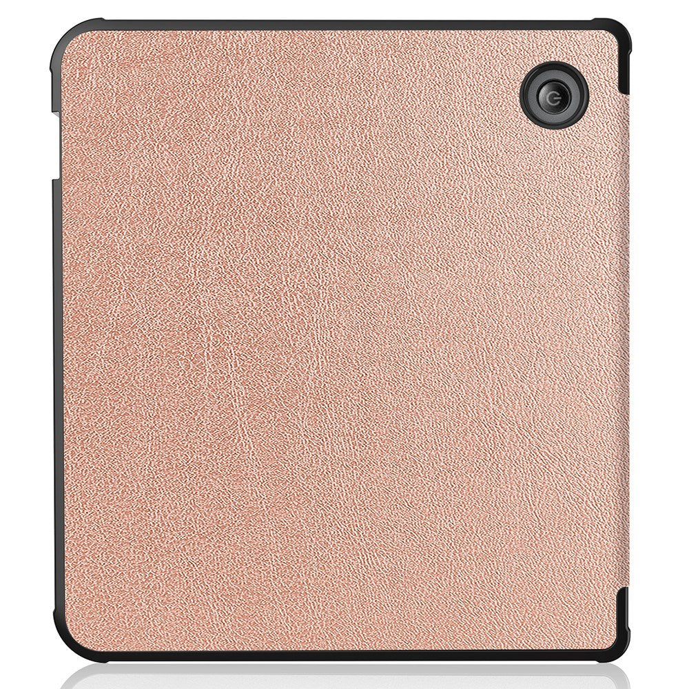 Kobo Libra 2 Origami Konstläder Fodral - Rose Gold