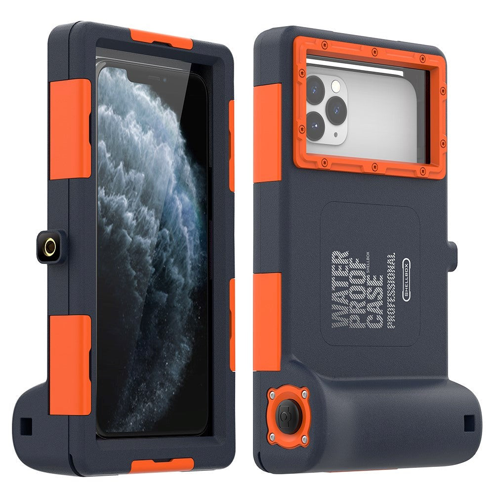 Shellbox Universal Waterproof Case - Black & Orange