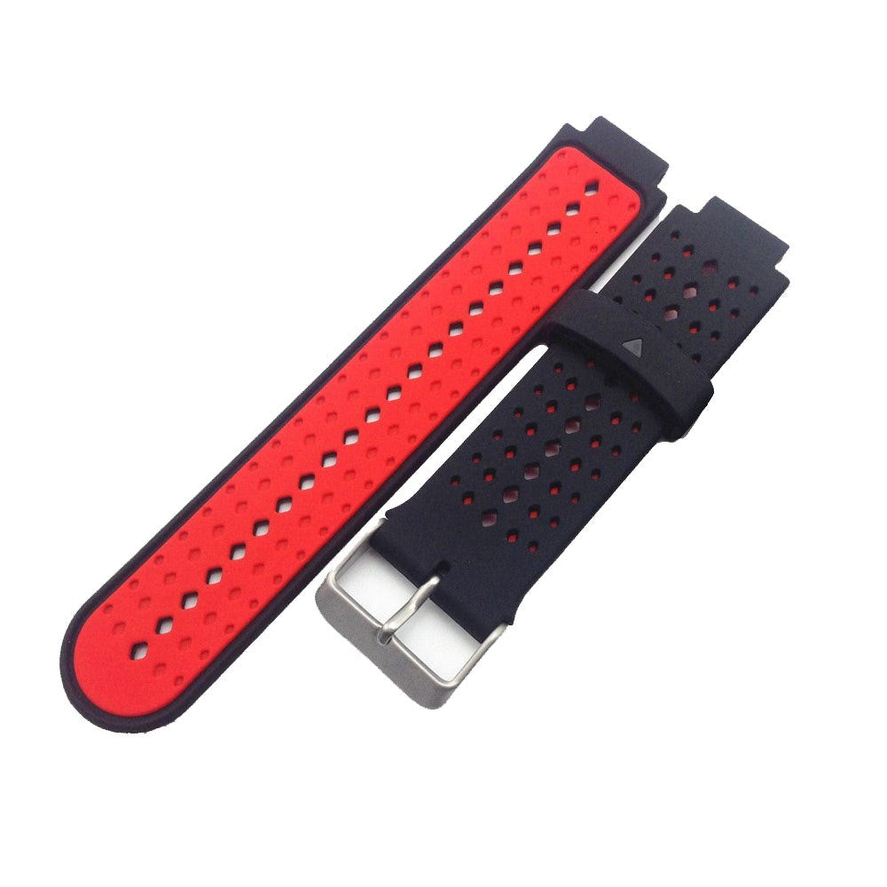 Universal Garmin Forerunner Silicone prickar band Svart/rött