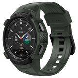 Samsung Galaxy Watch 4 Classic (46mm) Spigen Rugged Armor Pro Case - Skal med Rem - Grön