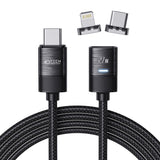 Tech-Protect Ultraboost 3A 2-in-1 Kabel USB-C till USB-C och Lightning 2m - Svart