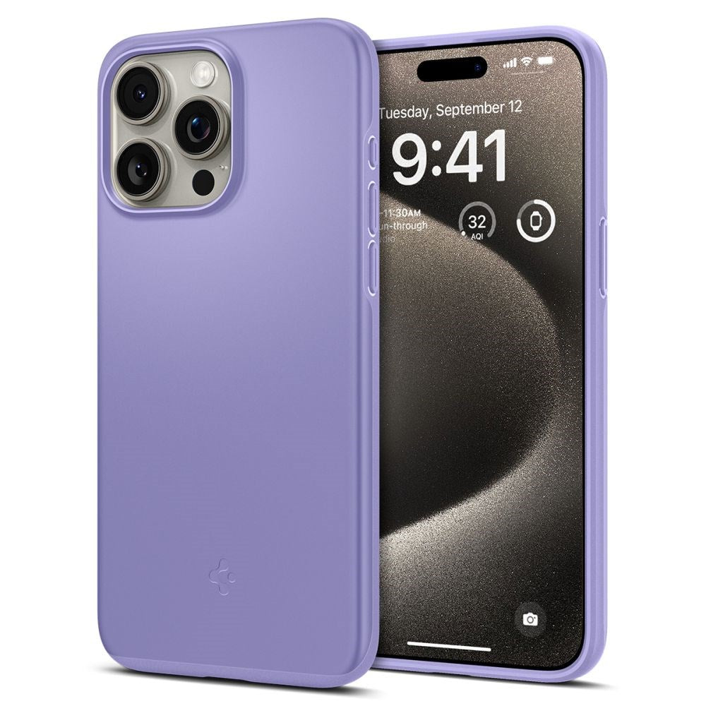 iPhone 15 Pro Max Spigen Thin Fit Skal - Iris Purple