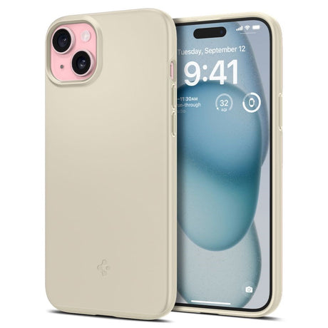 iPhone 15 Spigen Thin Fit Skal - Mute Beige