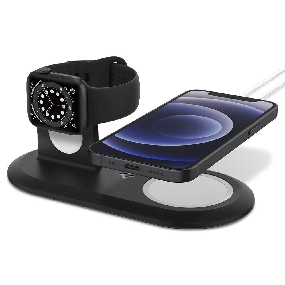 Spigen Magfit Duo 2-i-1 Apple Watch och Apple MagSafe Dockningsstation - Svart