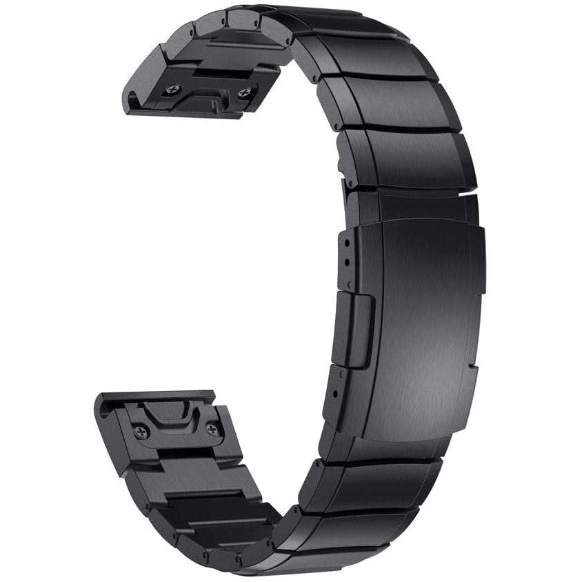 Universal Garmin 26mm QuickFit Tech-Protect rostfritt stålrem - Svart