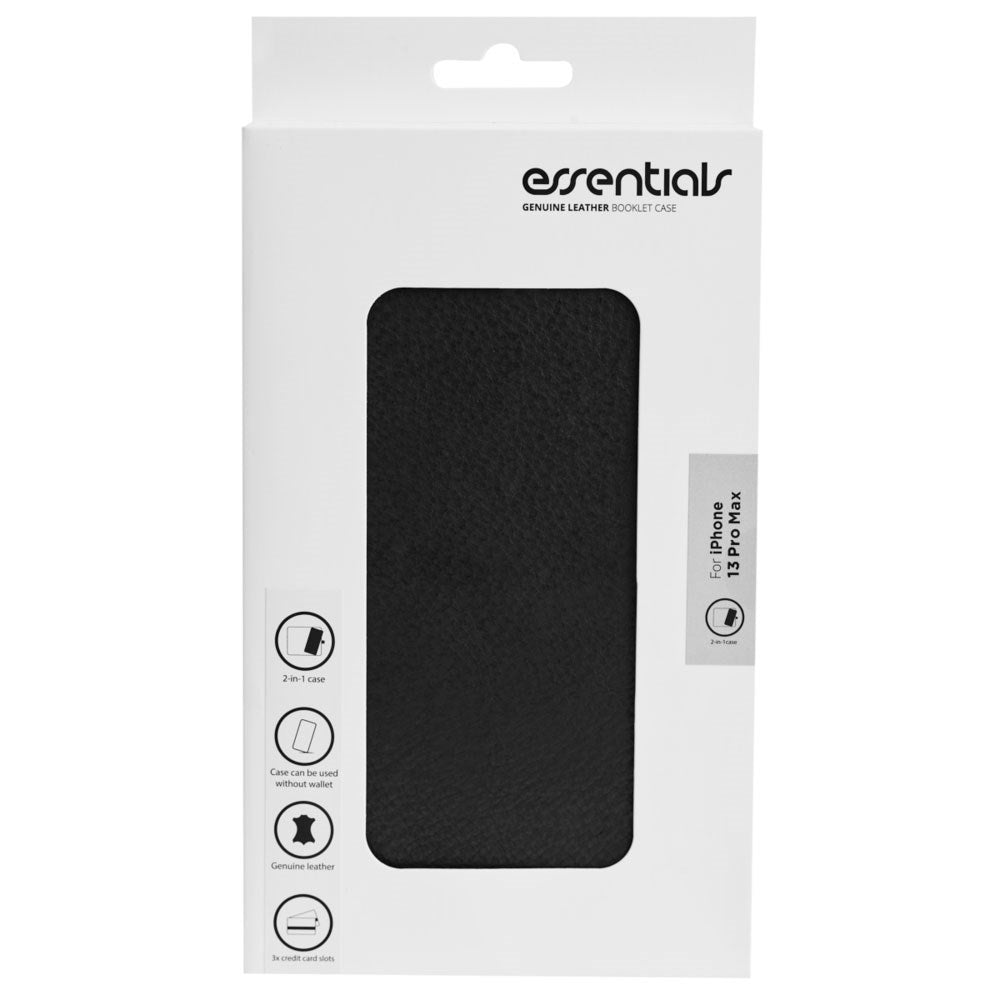 iPhone 13 Pro Max Essentials 2-i-1 Läder Fodral - Svart