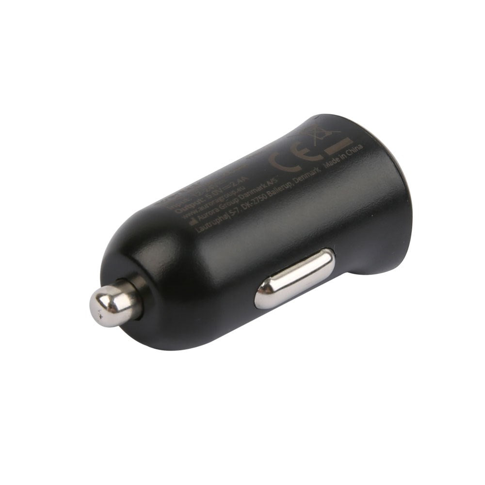Essentials 12W Billaddare m. USB-A till Lightning Kabel - 1m - Svart