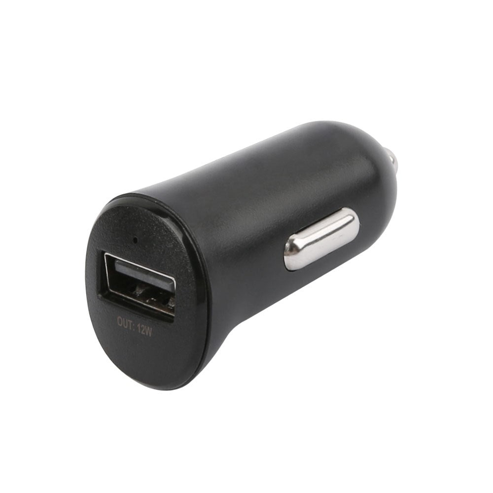 Essentials 12W Billaddare m. USB-A till Lightning Kabel - 1m - Svart